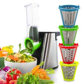 Rolling Pins Home One-Touch Control 4 In 1 Stainless Steel Electric Salad Maker W/Attachments