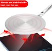 7.5Inch Heat Diffuser Simmer Ring Plate, Stainless Steel with Stainless Handle, Induction Adapter Plate for Gas Stove Glass Cooktop Converter, Flame G