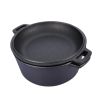 2 in 1 Seasoned Cast Iron Double Dutch Oven Combo Cooker