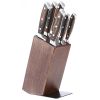 Homgeek 7 Pieces Cutting Tool Set with Block Kitchen Cutting Tool Set with German 1.4116 Stainless Steel Blade Ergonomic Pakka Wood Handle and Rubberw