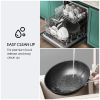 Nonstick Stainless Steel Cookware set for Kitchen, Scratch-Resistant Durable Nonstick Milk Pot Frying Pans and Soup Pot with Stay Cool Handles & Tempe