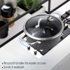 Nonstick Stainless Steel Cookware set for Kitchen, Scratch-Resistant Durable Nonstick Milk Pot Frying Pans and Soup Pot with Stay Cool Handles & Tempe