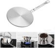 7.5Inch Heat Diffuser Simmer Ring Plate, Stainless Steel with Stainless Handle, Induction Adapter Plate for Gas Stove Glass Cooktop Converter, Flame G