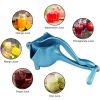 Manual Citrus Juicer, Heavy Duty Hand Press Lemon Squeezer, Metal Aluminum Alloy Juice Squeezer for Lime Orange Apple Fruit (Blue)