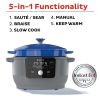 Instant Electric Precision Dutch Oven, 5-in-1: Braise, Slow Cook, Sear/SautÃ©, Cooking Pan, Food Warmer, Enamel Coated, Cast Iron, 6-Quart, 1500W, Red