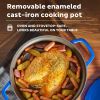 Instant Electric Precision Dutch Oven, 5-in-1: Braise, Slow Cook, Sear/SautÃ©, Cooking Pan, Food Warmer, Enamel Coated, Cast Iron, 6-Quart, 1500W, Red