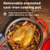 Instant Electric Precision Dutch Oven, 5-in-1: Braise, Slow Cook, Sear/SautÃ©, Cooking Pan, Food Warmer, Enamel Coated, Cast Iron, 6-Quart, 1500W, Red
